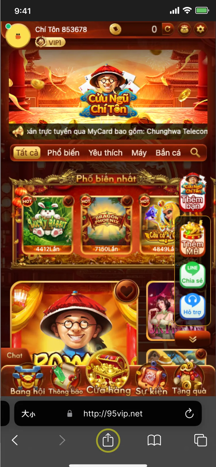 Hướng dẫn Safari bước chia sẻ